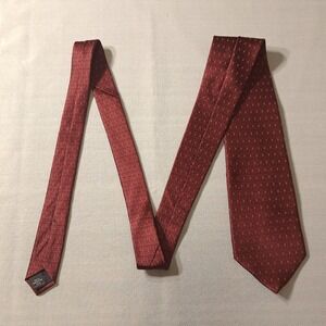 Vintage Zylos George Machado Men's Classic Tie‎ Burgundy 100% Silk Made In U.S.A
